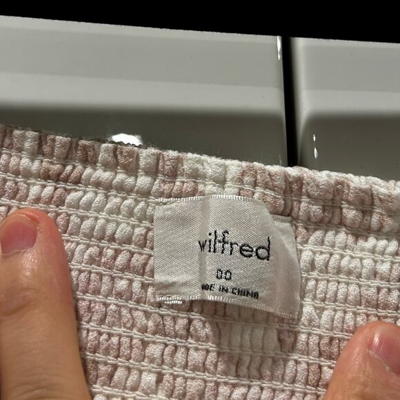 Aritzia Wilfred Bellow Midi dress | Pink and Cream | Size 00 - Picture 7 of 7